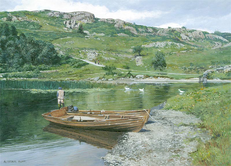 Trout Fishing, Watendlath - Oil