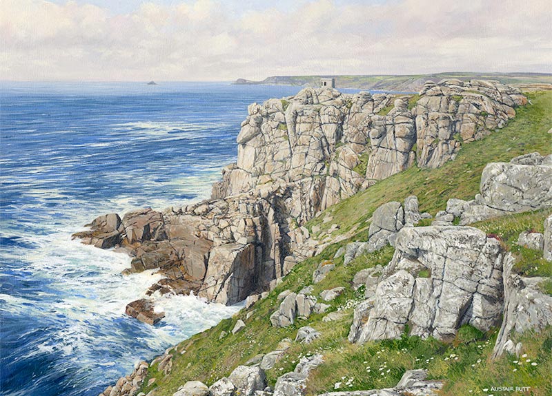 Cornish Cliffs near Sennen - Oil