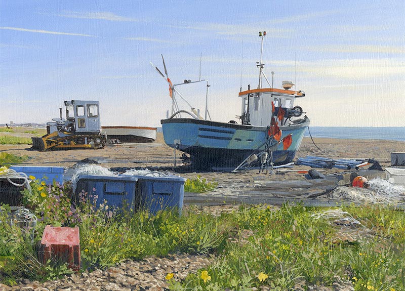 Blue Boat, Aldburgh - Oil