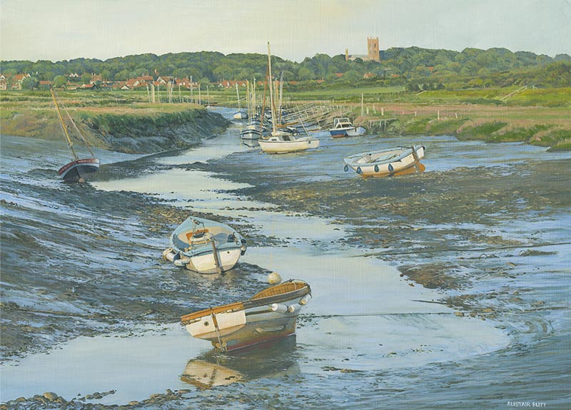 Low Water in the Evening at Morston - Oil