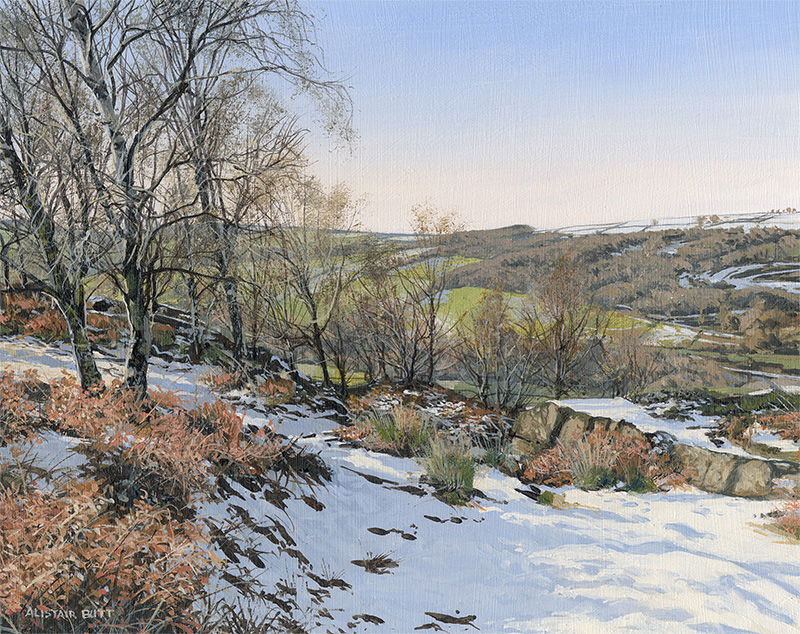 Melting throughout the day, Froggatt Edge