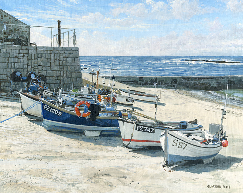 All pulled up, Sennen Cove